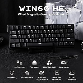 AULA WIN60 HE カスタム EPOMAKER AULA WIN60 HE 60% przewodowa klawiatura magnetyczna
